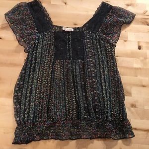 Sheer Floral Top
